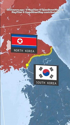 #30DayMapChallenge - Polygones - Korean Demilitarized Zone #maps #geolayers #animation #explainer