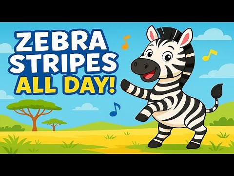 Zebra Dance Song for Kids | Learn Animal Moves with "Zebra Stripes All Day" 🦓🎶