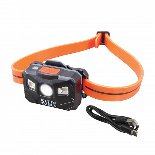 Rechargeable Headlamp with Silicone Strap, 400 Lumens, All-Day Runtime - 56064 | Klein Tools