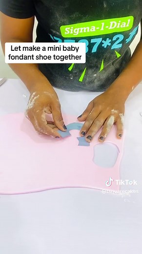 Making a Mini Baby Fondant Shoe Tutorial