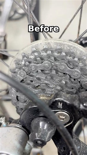 Before & After Chain + Crank Clean (Why It Matters) 🔧🚴‍♂️ #bikeclean #chainclean #crankclean