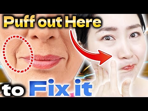 Puffing out cheek to revive root of zygomatic muscle removes Nasolabial folds & mouth wrinkles