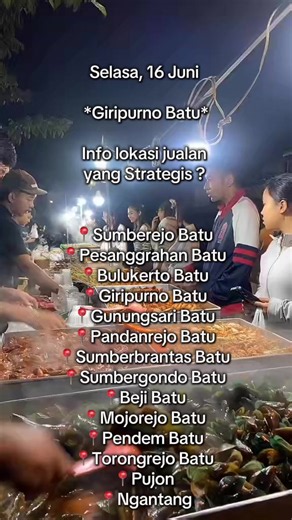 Jadwal OTR Selasa 16 Juni: Lokasi Jualan Strategis di Batu dan Pujon