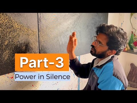 Contemporary Abstract Art on Large Canvas | Part 3 of “Power in Silence-2” a painting of Eagle