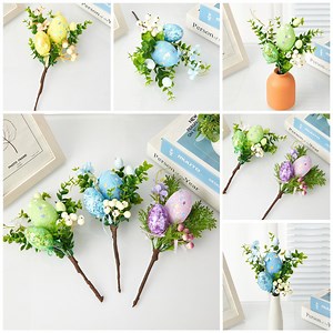 [Hot Item] Wholesale Factory Price Easter Plastic Foam Egg Artificial Plant for Home Desktop Spring Decors Easter Decorations Gift Manufacturer in China