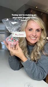 🍬✨ Peppermint Candy Bowl DIY! ✨🍬 Looking for a fun and festive holiday project? Try making your own peppermint candy bowl! 🎄🍭 Line a baking sheet with parchment paper and give it a quick spray of non-stick cooking spray. Start by placing one peppermint in the center, surrounded by 6 more. Repeat this with 12 more peppermints, ensuring they all touch. Pop it into a preheated 300F oven for about 8 minutes, or until they become shiny and just start to melt. (this was the tricky part and took me