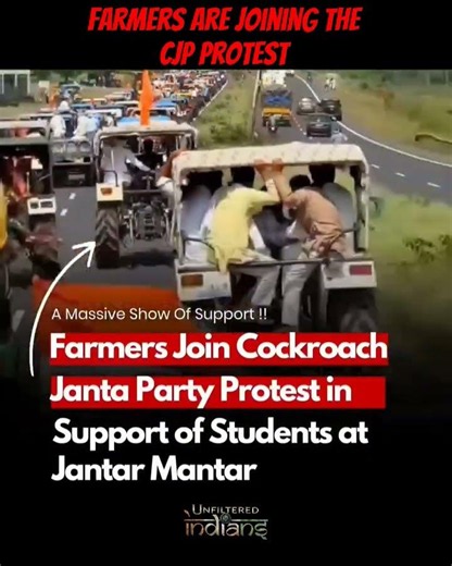Farmers are joining the CJP protest in support #indians #india #bharat #neet2026 #cjp #cjpprotest