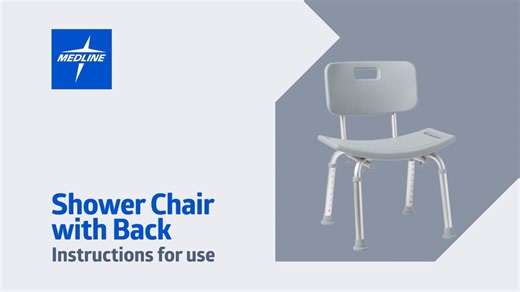Medline Shower Chair with Back – Instructions for Use