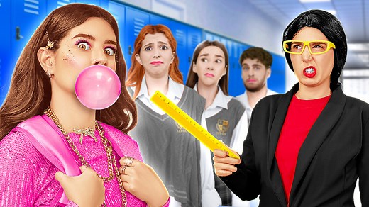 NEW 123GO! SURVIVING HIGH SCHOOL | Cool School Hacks for Popular Student