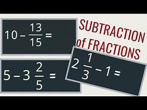 Subtraction of FRACTIONS and whole numbers