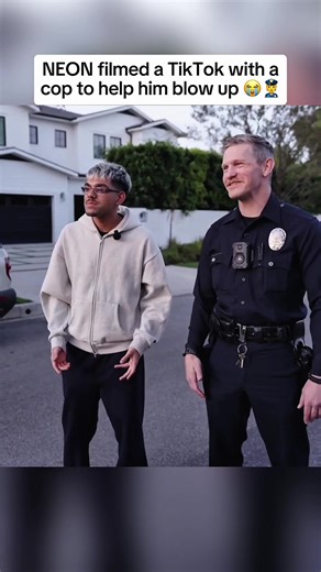 NEON filmed a TikTok with a cop to help him blow up 😭👮#n3on #clips | neon