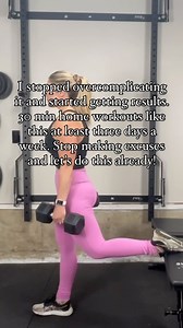 Do this 30 min home workout! 💪 Don’t over complicate it! 30 min at home workouts can get you results without the commute and time commitment of making it to the gym. Workout: Perform the circuit 4-5 times through Squat: 10-12 reps Romanian Deadlift: 10-12 reps Staggered Stance Deadlift: 8-10 reps each leg Sumo Squat With Calf Raise: 10-12 reps Bulgarian Split Squat: 8-10 reps each leg Need simple, at home workouts like this? We’ve got you! Head to the 🔗 in our bio or comment “PLAN” and grab ou