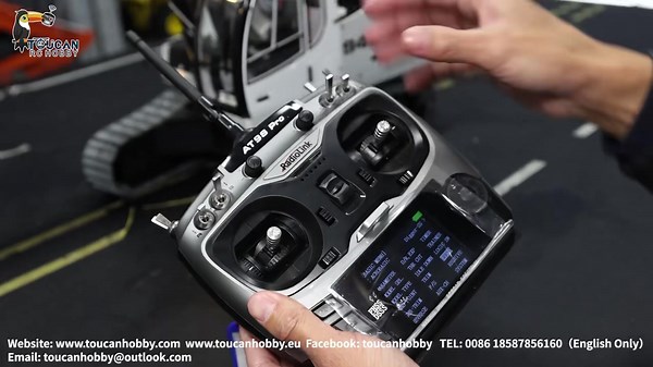 1.5K views · 179 reactions | How to operate 1/14 2-Section Arm 946 RC Hydraulic Excavator,Tiltable bucket ,Ripper or upgrade grab. Check radio settings. | Toucanhobby | Facebook