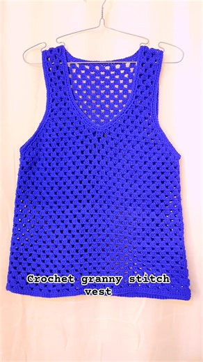 crochet granny stitch vest tutorial now available#crochet#crochetvest#vest#grannycrochet#fashion