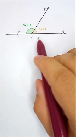 Ângulo Raso #matematica #matematicabasica #aprender #escola | Matemática com FB