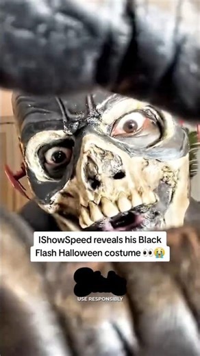 IShowSpeed reveals his Black Flash Halloween costume 👀😭