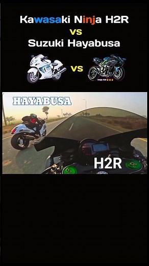Kawasaki Ninja H2R vs Hayabusa Drag Race of Legends! Who’s the King of Speed? #h2r