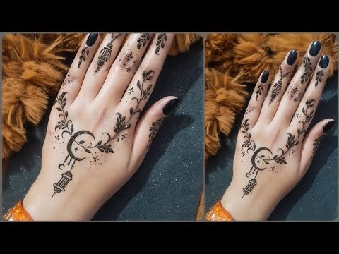 Most Easy Eid Mehndi Design for Beginners 🌙 | Step-by-Step Full Hand mehndi design