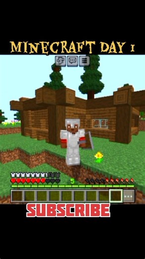 Minecraft Day 1/999😱☠️#minecraft #day1 #challenge #shorts