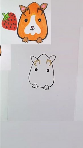 How to draw A guinea pig, a pet, easy and fun, for kids, children,