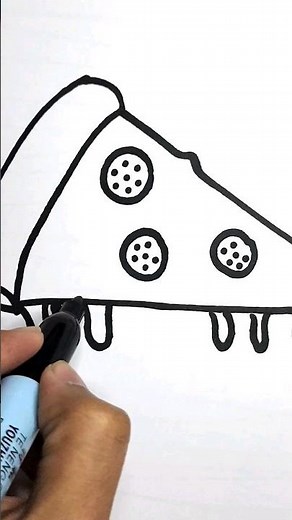 How to Draw a Pizza | Pizza Drawing for Kids #pizzadrawing #drawandcolors