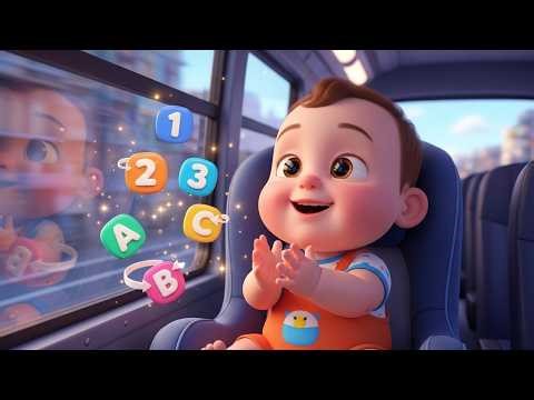 Learning 123 Bus Trip 🚌 | Fun Counting Song for Kids | Toddler Numbers Rhyme | Educational Bus Song