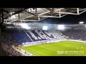 1. FC Magdeburg gegen FC Erzgebirge Aue - Choreo Block U (HD Apr. 2016)