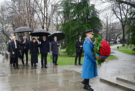 President Aliyev visits monuments to Azerbaijan's National Leader Heydar Aliyev, prominent Serbian writer in Belgrade  -PHOTO -VIDEO   | News.az