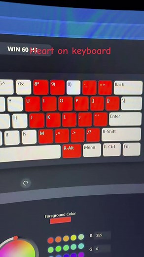 Aula Win60HE heart on keyboard❤️ #aula #keyboard #heart #win60he #aulawin60he