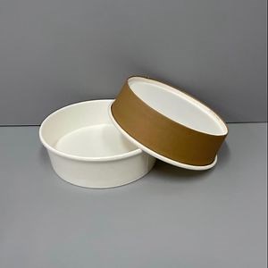[Hot Item] Eco Friendly Biodegradable Disposable Compostable Kraft Paper Salad Bowl for Food