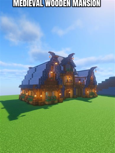Minecraft Medieval Wooden Mansion #minecraft #minecraftbuilding #minecraftideas