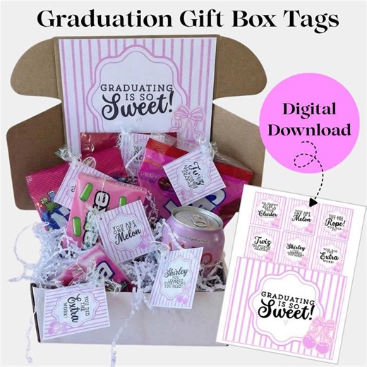 Graduation Printable Card Digital Download Gift Daughter Celebration Candy Holder Party File College High School Graduate Female - Etsy