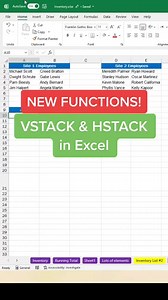 VSTACK and HSTACK - 2 new features in Excel Part of Office 365 7160800774807620907cc #learnexcel #spreadsheet #exceltips #exceltricks #officetips #techtips #corporate #tu | Mike Tholfsem