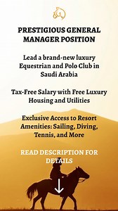 PRESTIGIOUS POSITION for a General Manager at a New Polo &...