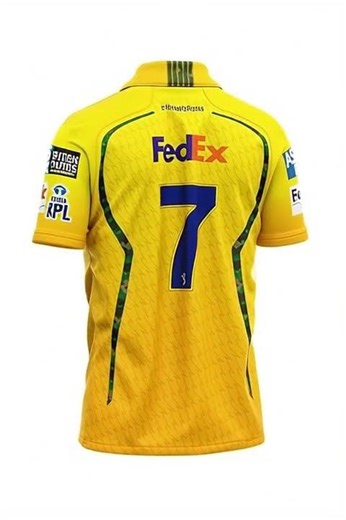 Sports Cricket Latest Cricket Latest New CSK Jersey 2026 Dhoni Yellow Tshirt for (Kid's,Boy's & Men)