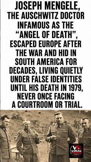 The Dark Legacy Of Joseph Mengele: The Man Who Escaped Justice ⚠️