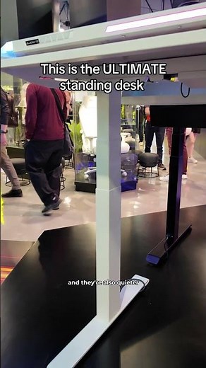 Blacklyte Atlas Standing Desk with RGB Lighting and Cable Management Shelf is Gaming Setup Goals!