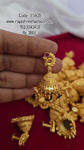 Saranya Nagaraj on Instagram: "🦚Product price : Rs.380/- 🦚Product code:E5835 🦚Product link https://rajashreefashion.com/product/premium-foaming-ad-ruby-peacock-jhumka/ 🦚Website Www.rajashreefashion.com 🦚Watsapp 7010041418 Delivery time 5 to 10 buisness(Sunday holiday) working days No cancellation once u booked Exchange applicable Incase of any damage Refund applicable for only valid reason (if wrong product received or) If you are Parcel not received order from 10 working days ...you can se