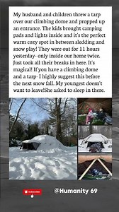 Snow Dome Adventure ❄️ Kids Turn Climbing Dome Into a Cozy Winter Shelter | Amazing Family Snow Idea