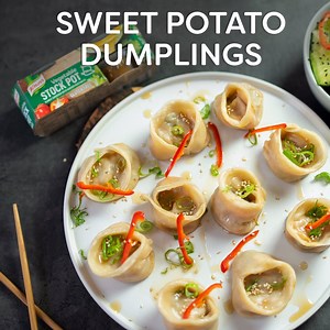 1.7K reactions · 923 shares | These sweet potato potsticker dumplings are a dinner time showstopper! | Knorr | Facebook