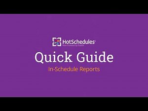 In-Schedule Reports