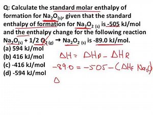 6.6 Standard Enthalpy of Formation and Reaction
