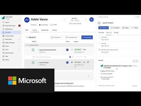 Viva Goals integration Microsoft Planner and Microsoft Project