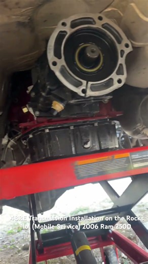 48RE Transmission Installation on the rocks.