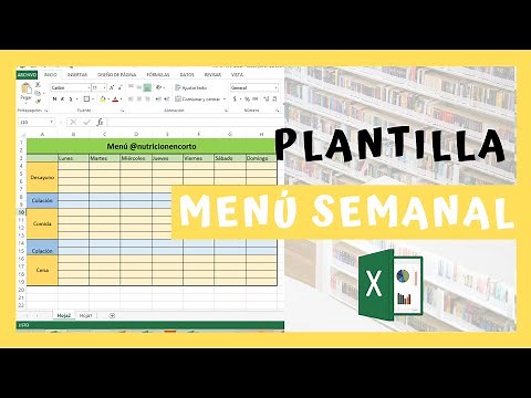 Plantilla de menú semanal en Excel | Excel para nutriólogos