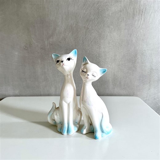 Vintage Ceramic Cats – Pair of Cats / Kitten Figurines – 1970s - Etsy