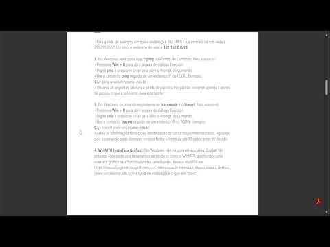 Observe as respostas, latência e perda de pacotes. Por padrão, ocorrem apenas 4 envios de pacote, o
