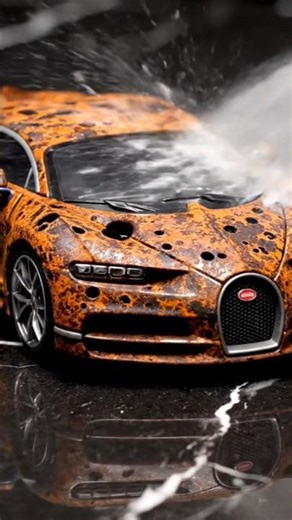 Rusty Mini Supercars TRANSFORMED in Seconds! 😱 | Satisfying Cleaning ASMR#shorts