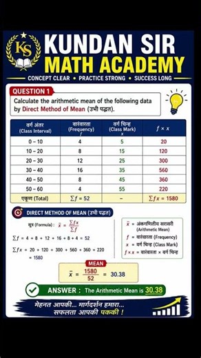 mean by Direct method #mathbasic #maths #mathstricks