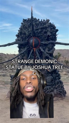 Omari Robinson on Instagram: "Demonic statue spotted by Joshua tree in Mojave Desert #diablo4 #occult #demonic"